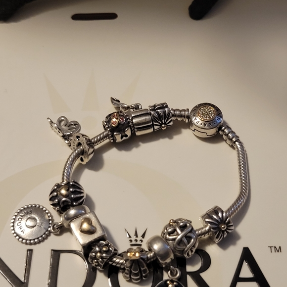 Pandora silver 14k Bracelet with silver 14k Charms. - Picture 5 of 5